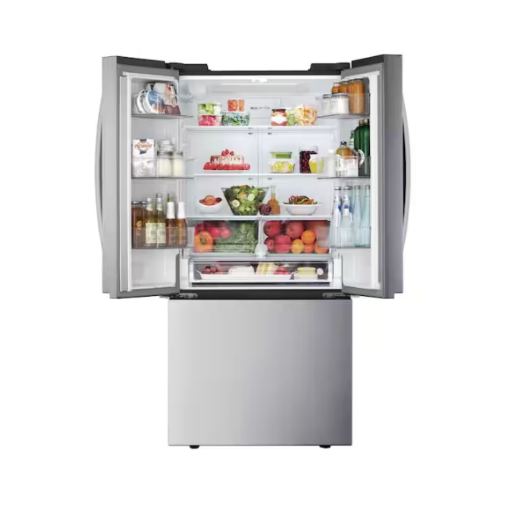LG 33 in. W. 21 cu.ft. SMART Counter Depth MAX 3-Door French Door Refrigerator with Ice Maker in PrintProof Stainless Steel