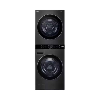 LG 5.0 cu. ft. Washer 7.8 cu. ft. Dual Inverter Heat Pump Ventless Dryer Electric Laundry Center in Black Steel
