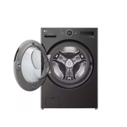 LG 5.0 cu. ft. Mega Capacity Smart Front Load Electric All-in-One Washer Dryer Combo with TurboWash360 WiFi in Black Steel