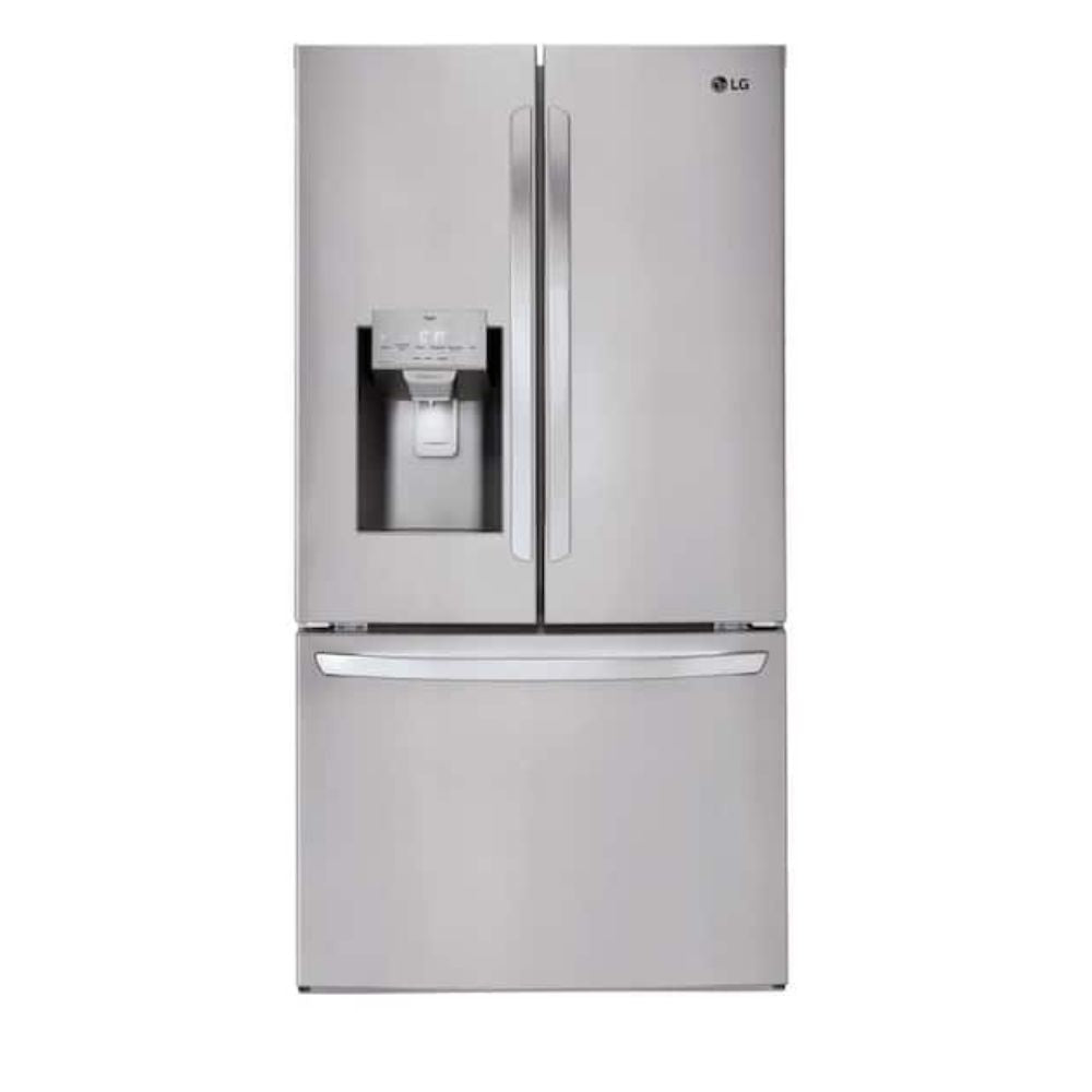 LG 28 cu. ft. 3 Door French Door Refrigerator with Ice and Water with Single Ice in Stainless Standard Depth