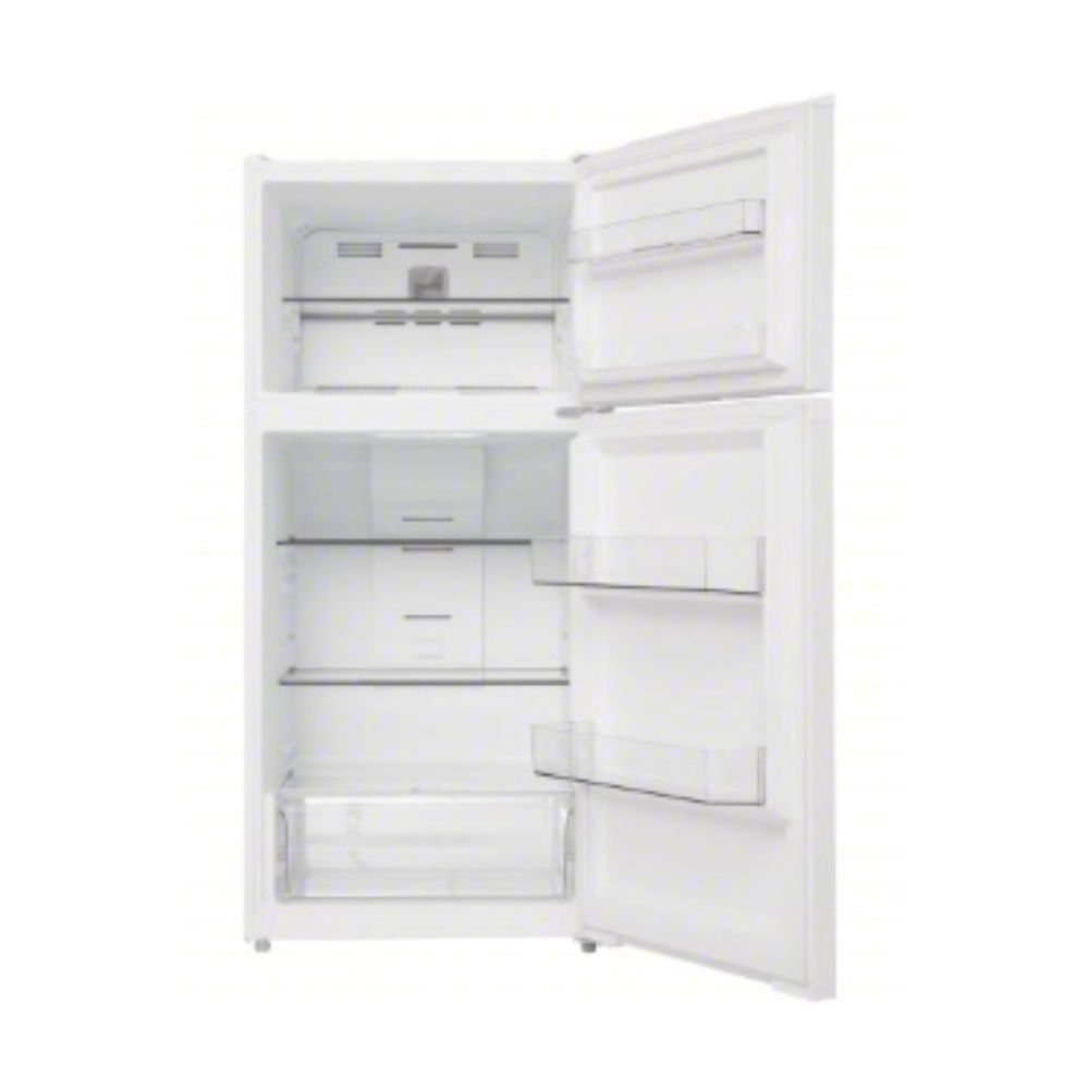 Midea - 18 CF Top Mount Refrigerator, Glass Shelves, Ice Maker Ready, ESTARRefrigerators - MRT18S3AWW