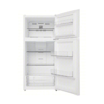 Midea - 18 CF Top Mount Refrigerator, Glass Shelves, Ice Maker Ready, ESTARRefrigerators - MRT18S3AWW