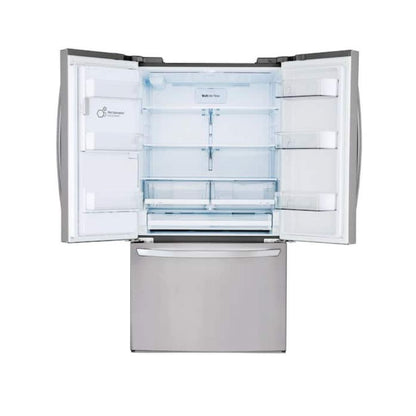 LG 28 cu. ft. 3 Door French Door Refrigerator with Ice and Water with Single Ice in Stainless Standard Depth