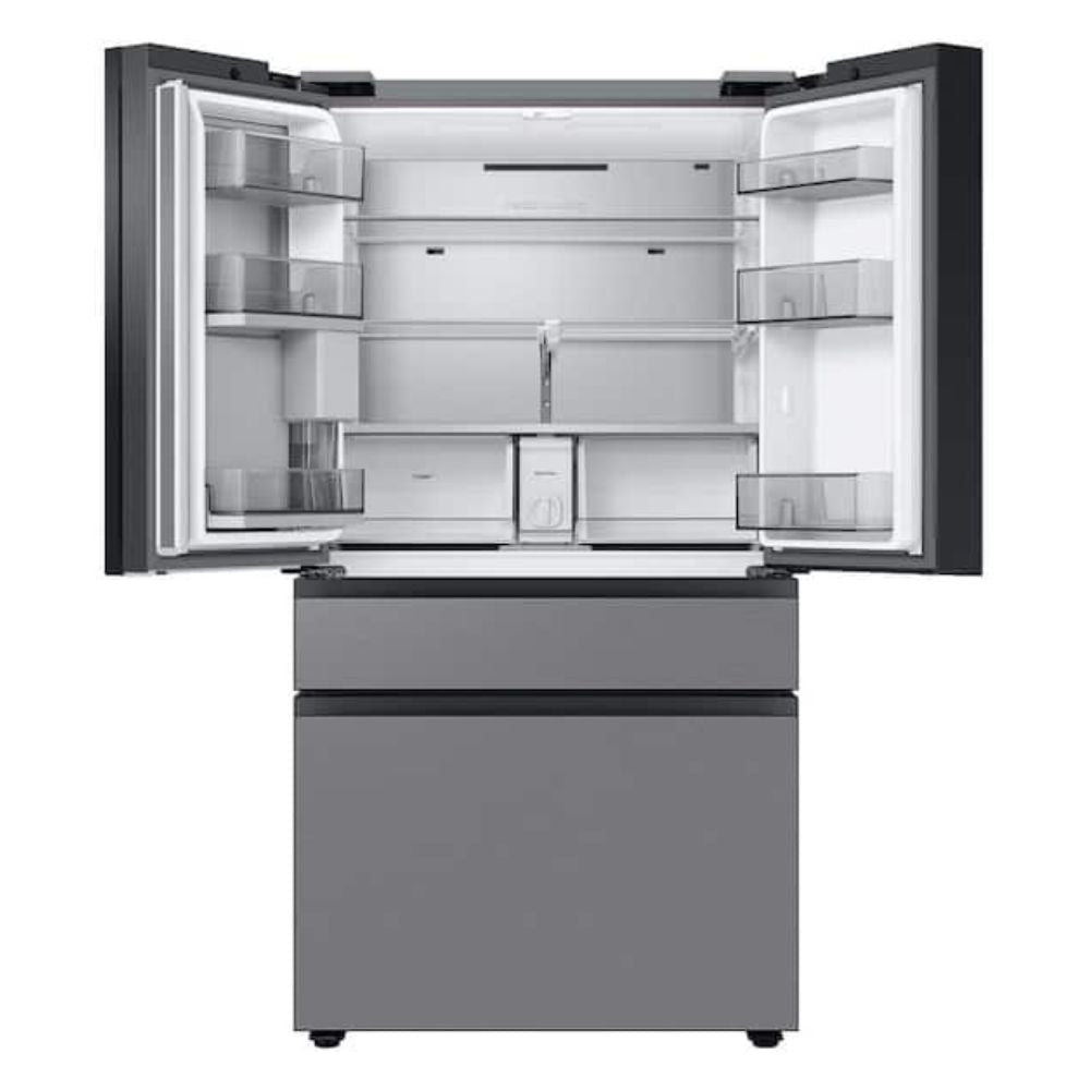 Samsung Bespoke 36 in. 29 cu. ft. Standard Depth 4-Door French Door Smart Refrigerator in Stainless Steel with Beverage Center