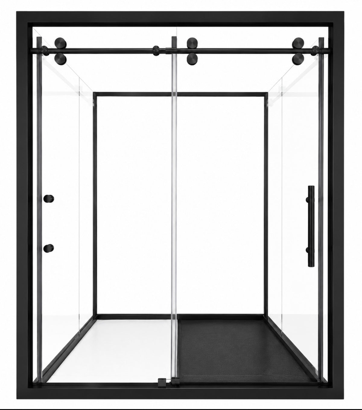 Shower Doors Black Matt