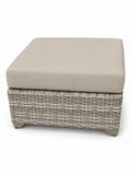 Vanilla Wicker Ottoman