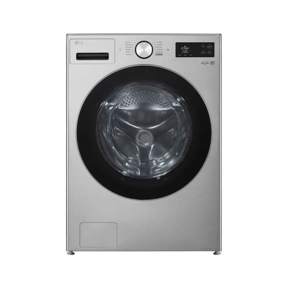 LG 5.0 cu. ft. Stackable SMART Front Load Washer in Graphite Steel with TurboWash 360, AI Sensing, Steam and LCD Display