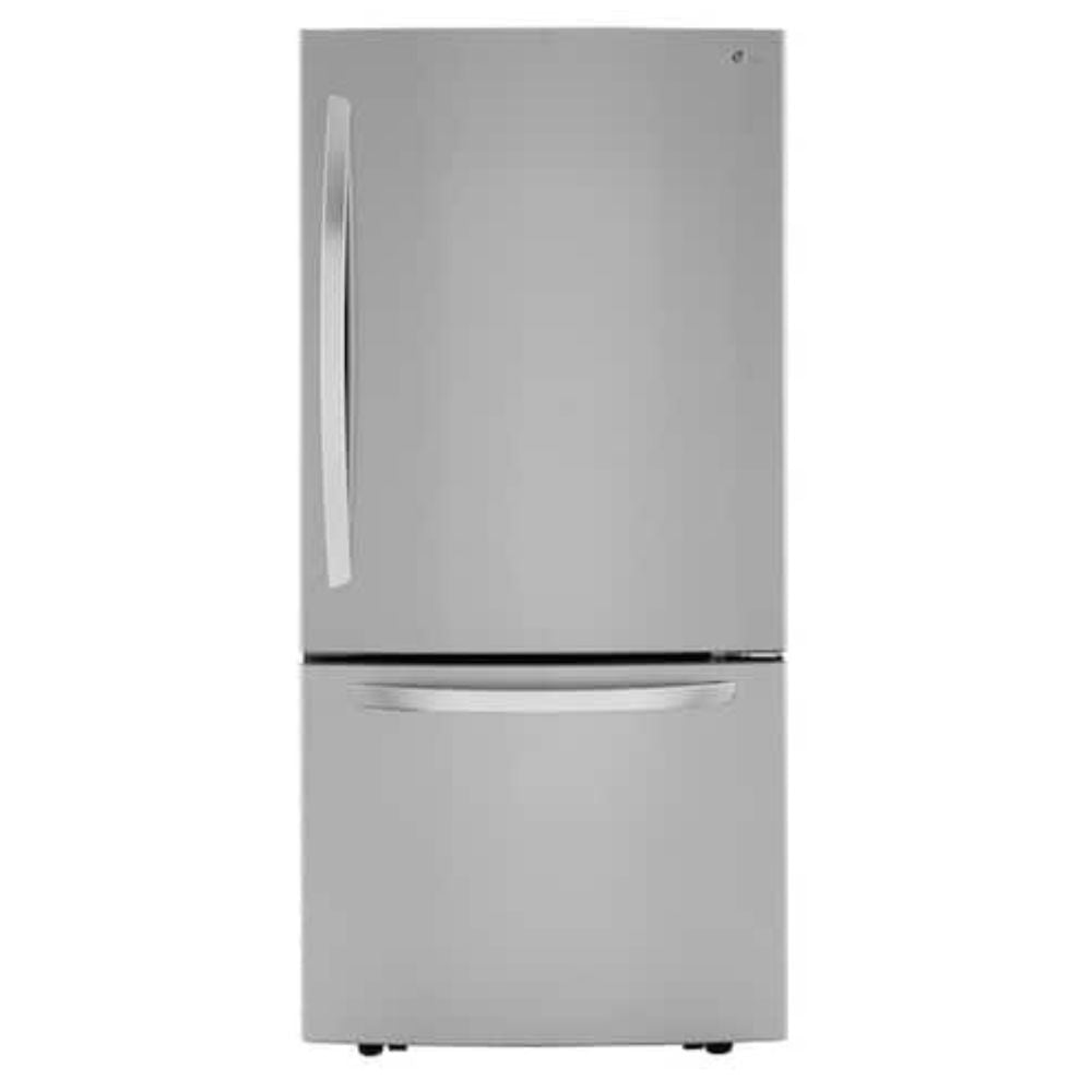 LG 33 in. W 26 cu. ft. Bottom Freezer Refrigerator w/ Multi-Air Flow and Smart Cooling in PrintProof Stainless Steel