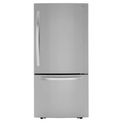 LG 33 in. W 26 cu. ft. Bottom Freezer Refrigerator w/ Multi-Air Flow and Smart Cooling in PrintProof Stainless Steel