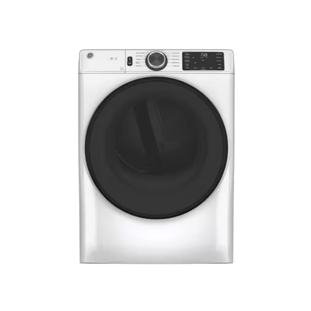 GE 7.8 cu. ft. Smart Front Load Electric Dryer in White with Sanitize Cycle, ENERGY STAR