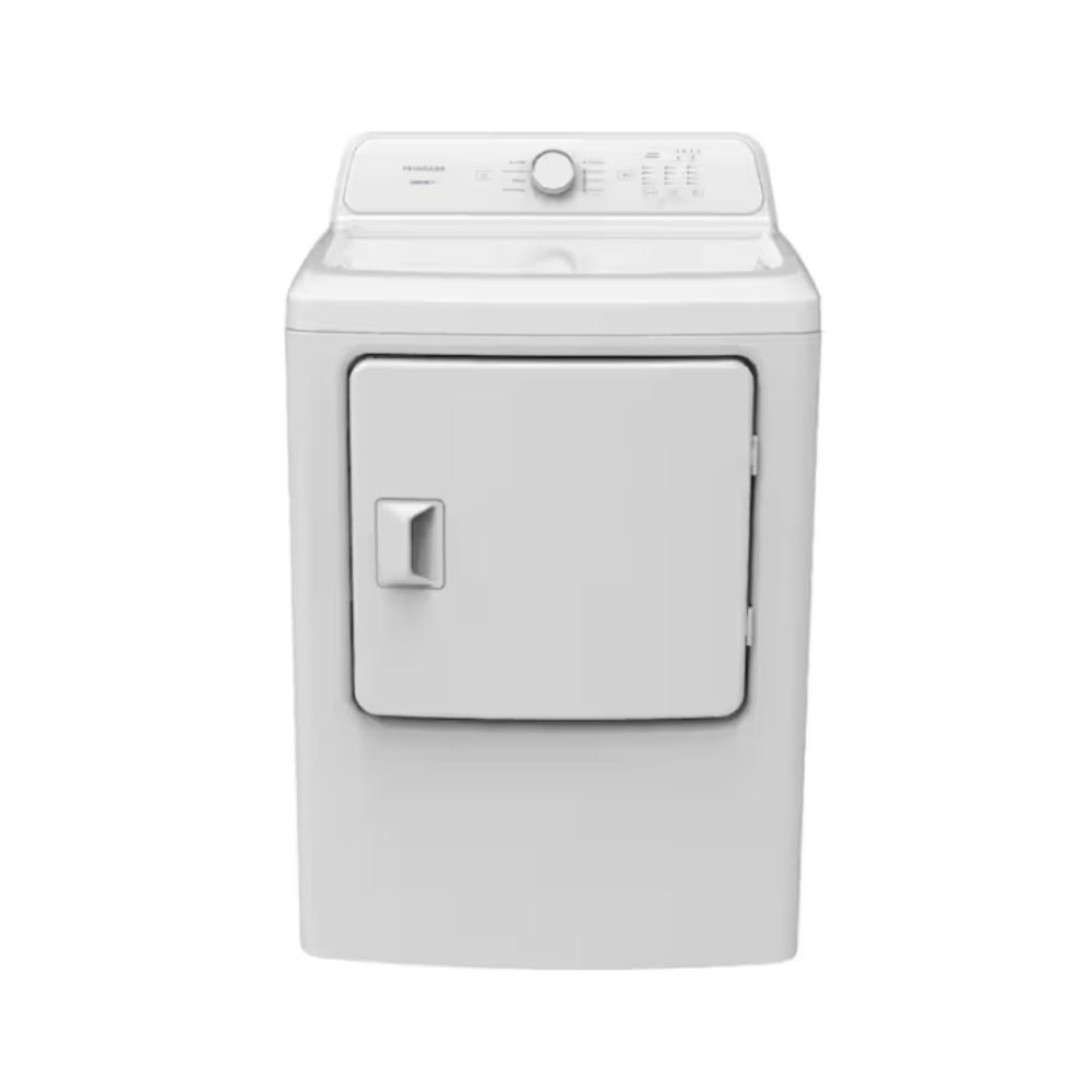 Frigidaire 7 cu.ft.VentedFront Load Electric Dryer in White with 8 Dry Cycles and Reversible Door