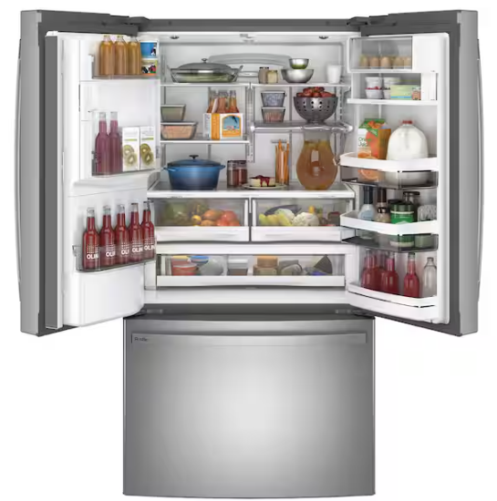 GE Profile 27.8 cu. ft. French Door Refrigerator with Hands-Free Autofill in Fingerprint Resistant Stainless Steel