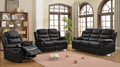 Maverick - Black Manual Recliner Sofa Set