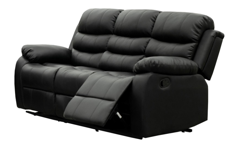 Maverick - Black Manual Recliner Sofa Set