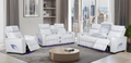 All Star - White Power Reclining, Power Headrest, Drop-Down Table, Wireless Charger, Console, Bluetooth Speaker, Tube LED, Cup Holder, Reading Light, USB - Type C Charger, Zero Gravity