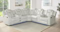 Reese - Sectional (ICE), Gel Leather, ICE With: Power Recliner, Power Headrest, Console, Bluetooth Speaker, SS Cup Holder, USB Switch, Storage Armrest, LED Light Each