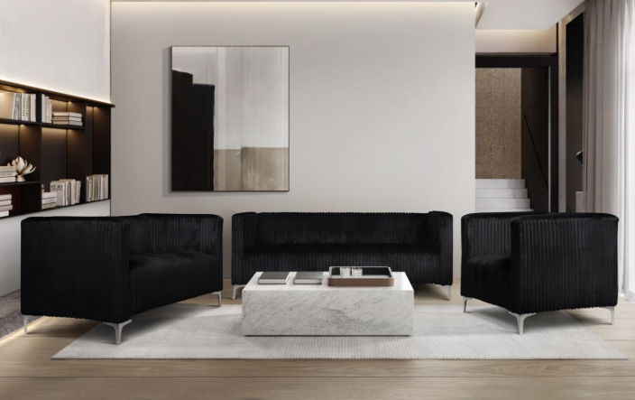 Austin - SLC (Black), Velvet, Black With : N/A Each