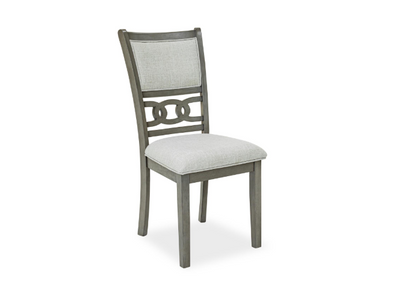 Sabrinal - 7PC Dining Set, Rubber wood, FABRIC, Gray Each