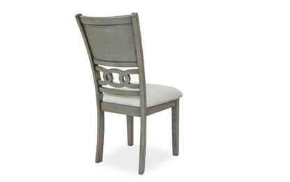Sabrinal - 7PC Dining Set, Rubber wood, FABRIC, Gray Each