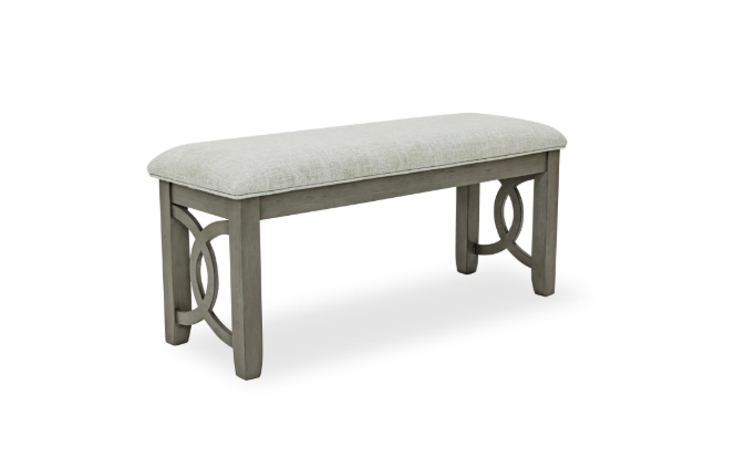 Sabrinal - 7PC Dining Set, Rubber wood, FABRIC, Gray Each