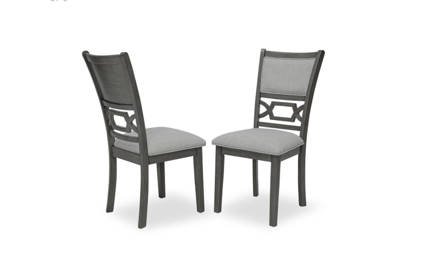 River - 5PC Round Dining Set (Gray), MDF, Rubber Wood, Gray Box: