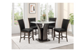 SANDY - Brown 5PC Round Pub Set, Table and 4 Chairs