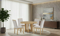 D3124 NATURAL DINING TABLE 48″ AND 4 D1248 DINING CHAIR