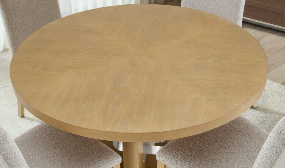 D3124 NATURAL DINING TABLE 48″ AND 4 D1248 DINING CHAIR