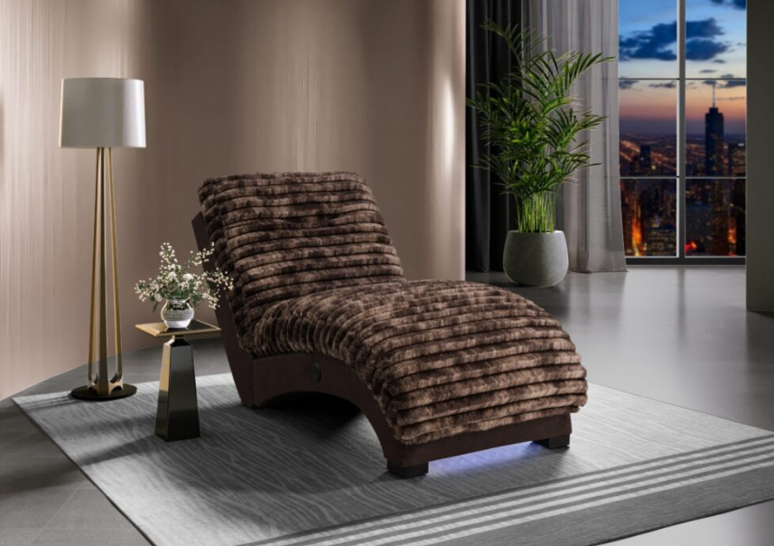 DOMINIC MINK/JAVA CHAISE WITH USB