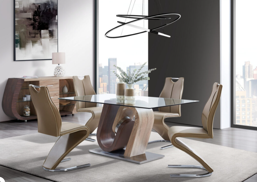 D4126N DINING TABLE AND 6 DINING CHAIRS
