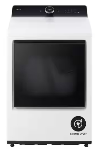 LG 5.5 cu. ft. Top Load Washer in White with EasyUnload, AI Sensing, ezDispense, Water Faucet & LCD Digital Dial Control and 7.3 cu. ft. vented SMART Electric Dryer in White with EasyLoad Door, TurboSteam and Sensor Dry Technology