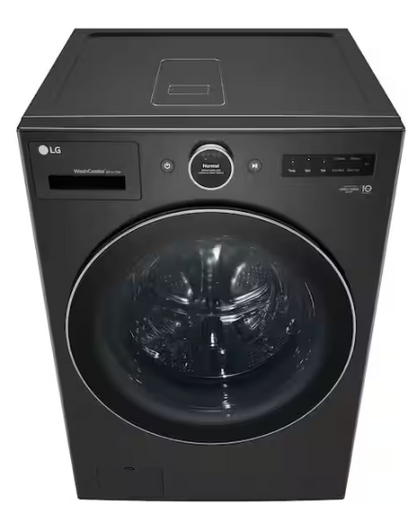 LG 5.0 cu. ft. Mega Capacity Smart Front Load Electric All-in-One Washer Dryer Combo with TurboWash360 WiFi in Black Steel