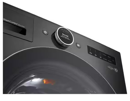 LG 5.0 cu. ft. Mega Capacity Smart Front Load Electric All-in-One Washer Dryer Combo with TurboWash360 WiFi in Black Steel