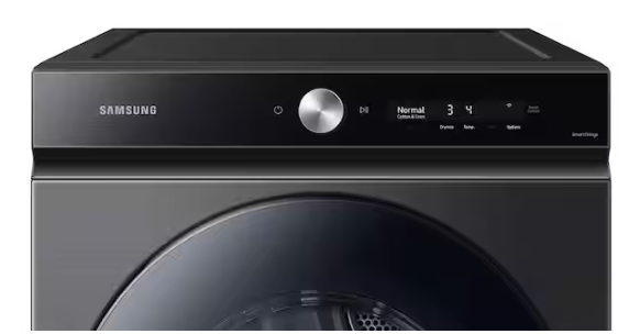 Samsung Bespoke 7.6 cu. ft. Ultra-Capacity Vented Smart Electric Dryer in Brushed Black with Super Speed Dry and AI Smart Dial