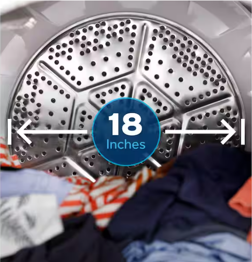 GE 7.2 cu. ft. vented Electric Dryer in White with Auto Dry and Extended Tumble