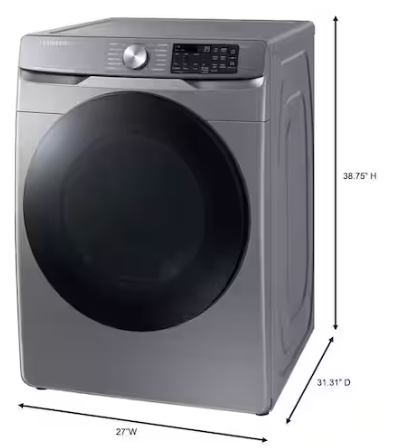 Samsung 7.5 cu. ft. Smart Vented Gas Dryer in Platinum with Steam Sanitize+