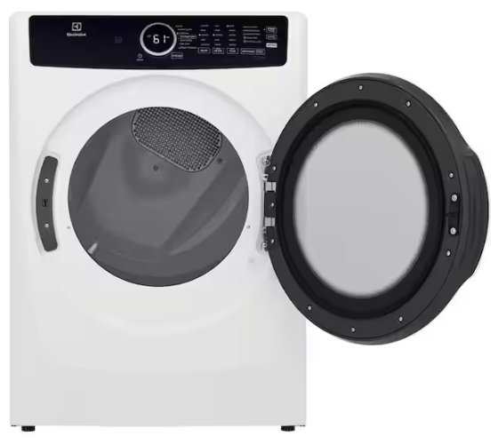 Electrolux 8 cu. ft. Electric Dryer Vented Front Load Perfect Steam Dryer with Instant Refresh in White