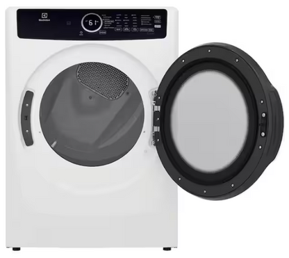 Electrolux 8 cu. ft. Electric Dryer Vented Front Load Perfect Steam Dryer with Instant Refresh in White