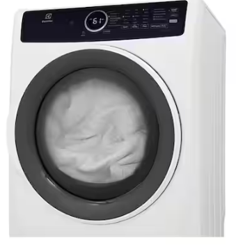 Electrolux 8 cu. ft. Electric Dryer Vented Front Load Perfect Steam Dryer with Instant Refresh in White