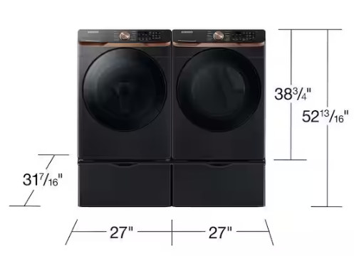 Samsung 7.5 cu. ft. Vented Smart Electric Dryer in Brushed Black with Steam Sanitize+ and Sensor Dry