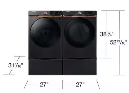 Samsung 7.5 cu. ft. Vented Smart Electric Dryer in Brushed Black with Steam Sanitize+ and Sensor Dry