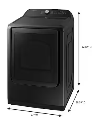 Samsung 7.4 cu. ft. Vented Smart Electric Dryer in Brushed Black with Steam Sanitize+