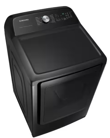 Samsung 7.4 cu. ft. Vented Smart Electric Dryer in Brushed Black with Steam Sanitize+