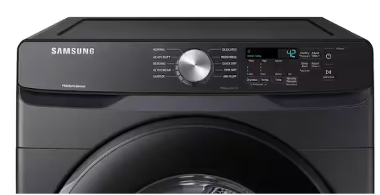 Samsung 7.5 cu. ft. Vented Stackable Electric Dryer in Brushed Black with Sensor Dry