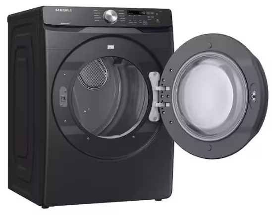 Samsung 7.5 cu. ft. Vented Stackable Electric Dryer in Brushed Black with Sensor Dry