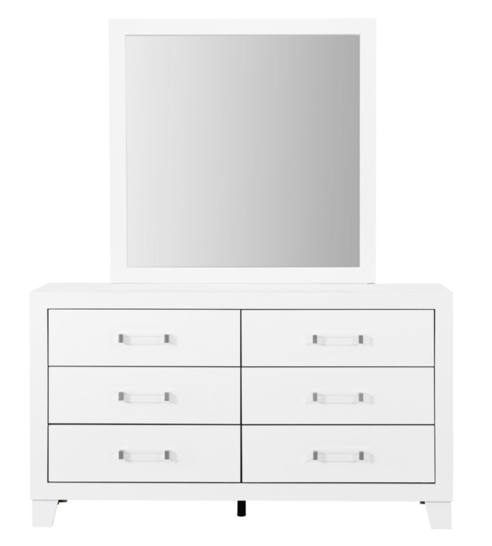 Luccia Queen Bed, Dresser,Mirror, 2 Nightstand, 5 pcs