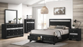 Bedroom Set Black King ,Dresser,Mirror and 2 nightstand B367