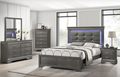 Bedroom Set Queen Grey, Dresser,mirror and 2 nightstand