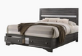 Bedroom Set Berea - Gray Storage King Bed, Dresser, Mirror, 2 Nightstand