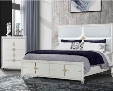 ORION GOLD KING BED AND CHEST